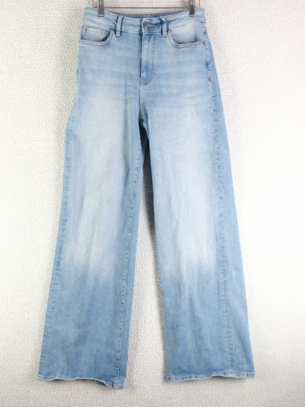 Warp Weft Jeans Womens 4 27 Blue Nice Nice Cote Wide Leg Stone Wash Stretch